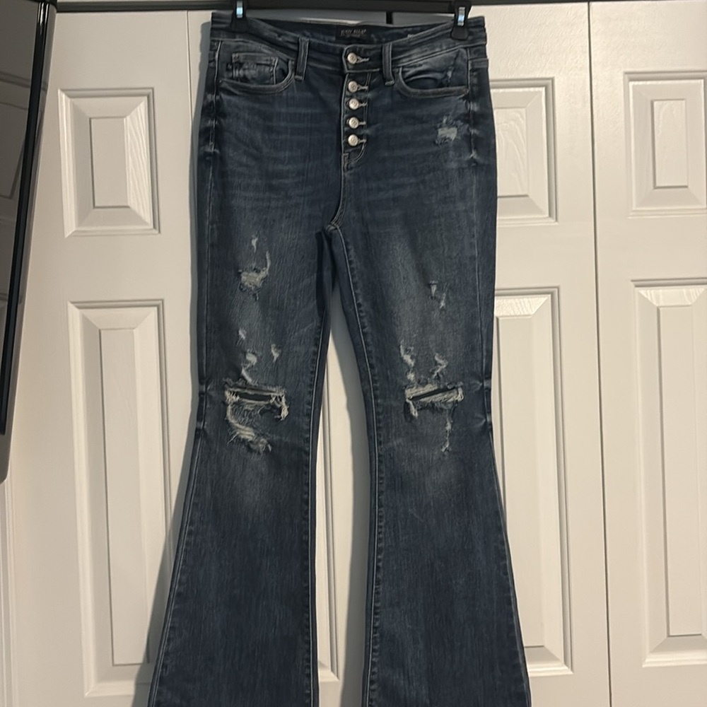 Judy Blue Women's Distressed Blue Jeans